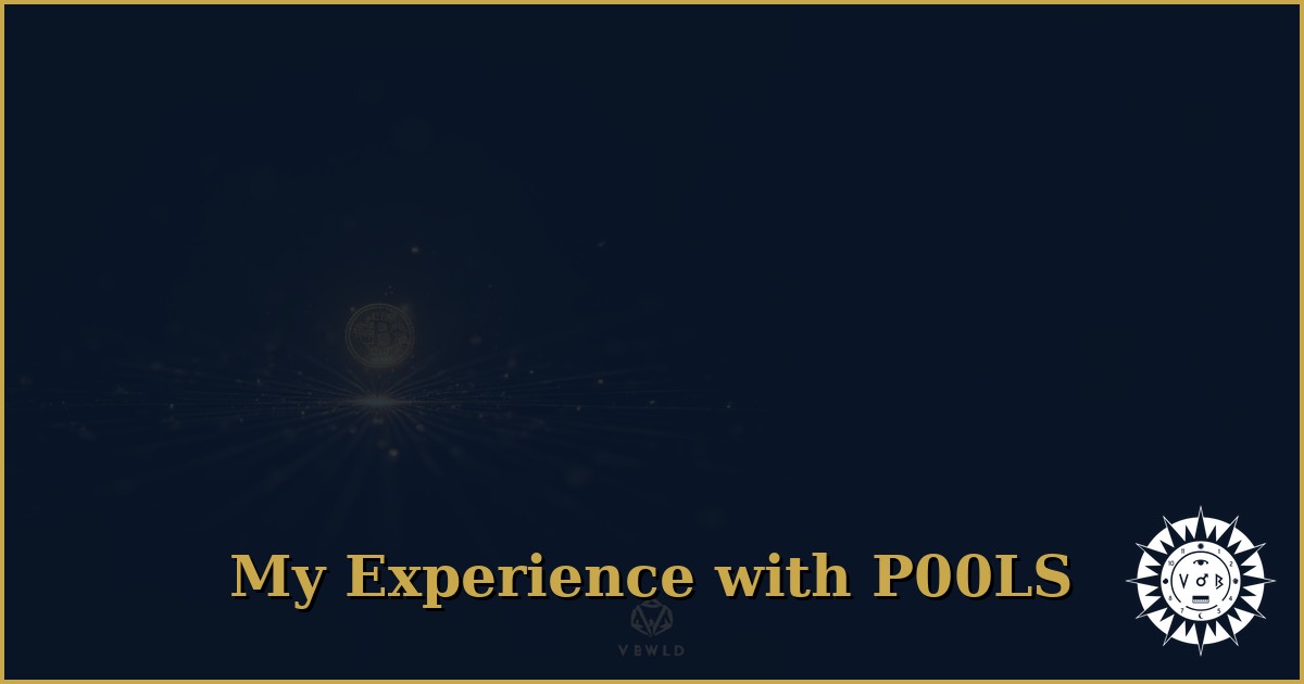 Creator token concept - P00LS and VBWLD