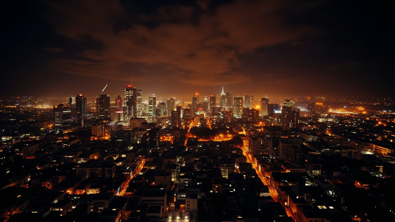 Johannesburg cityscape at night
