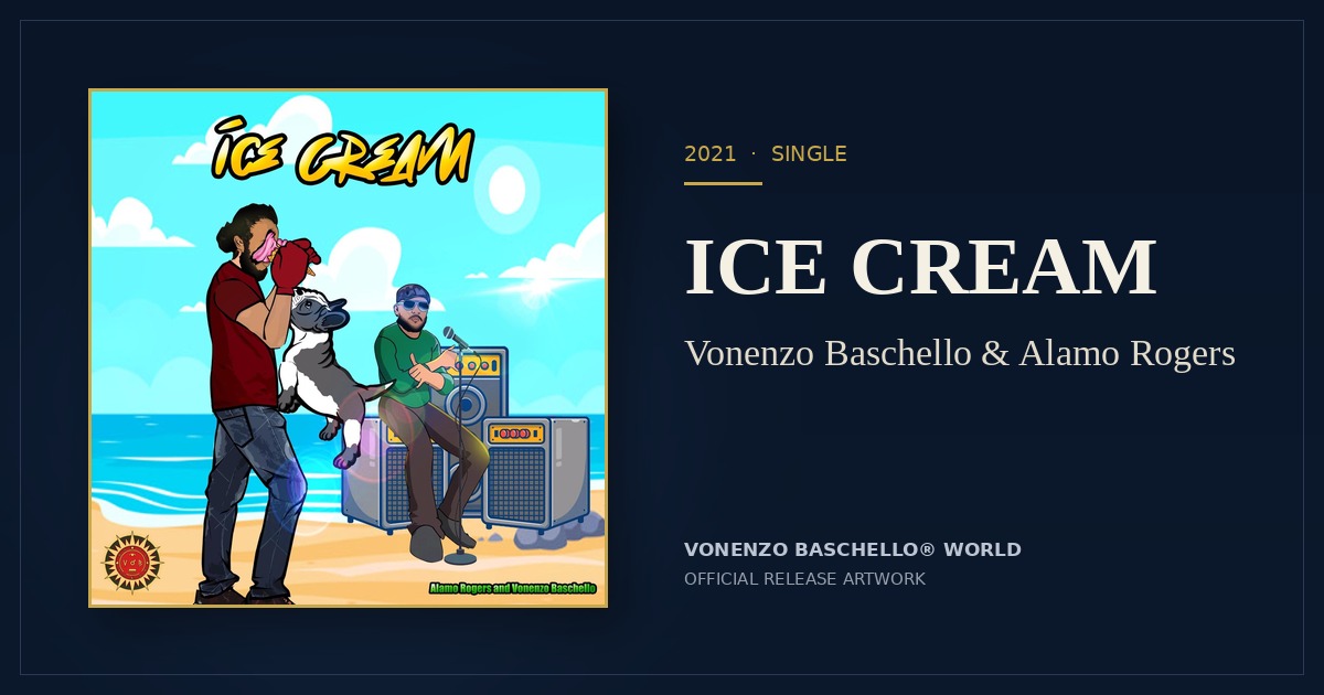 Ice Cream by Vonenzo Baschello and Alamo Rogers - official release artwork