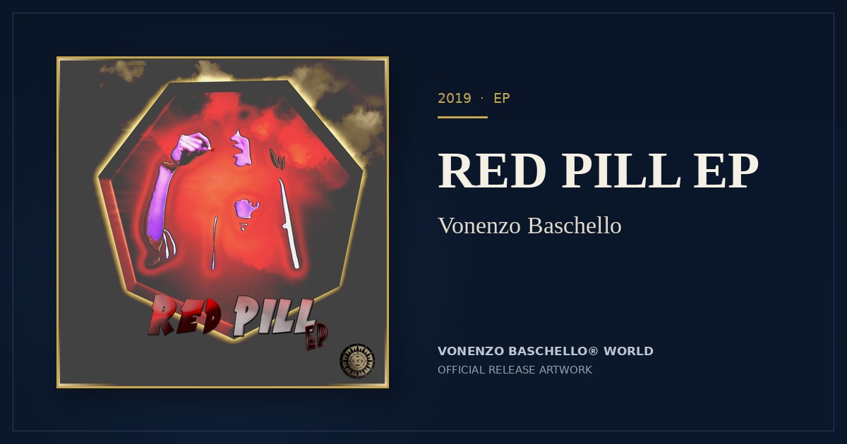 Red Pill EP by Vonenzo Baschello - official release artwork
